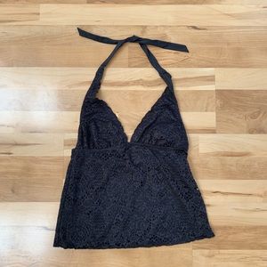 Target Black Lace Crochet Tankini Top